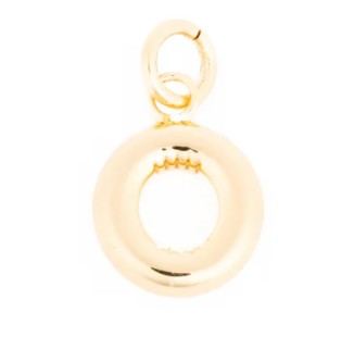 Charm Bar Bubble Initial Charm Gold