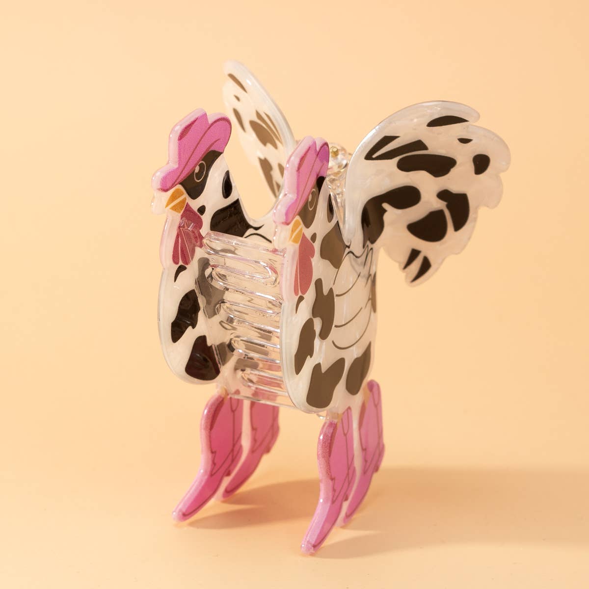 Cowboy Rooster Hair Claw Clip