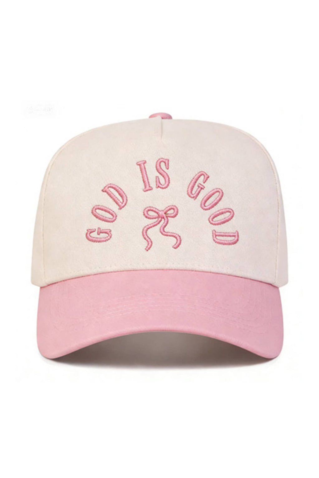 God Is Good Embroidered Bow Baseball Cap