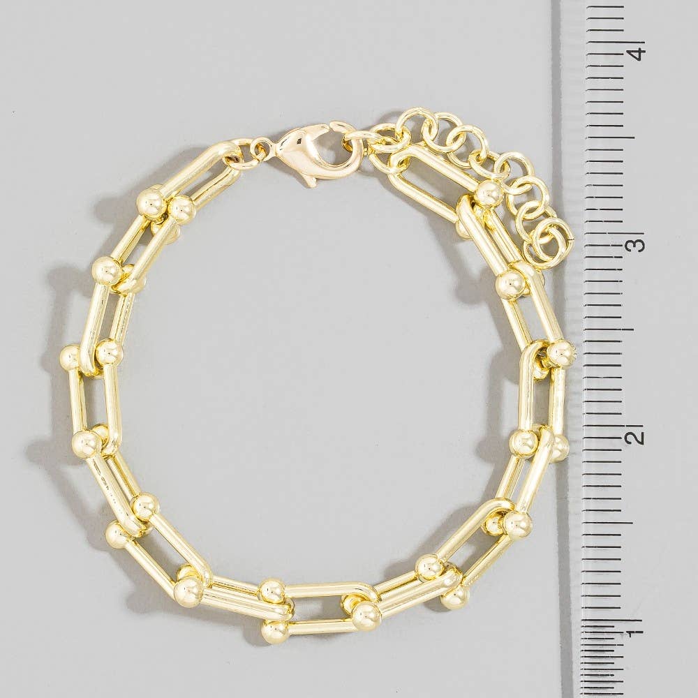 Gold Dipped U-Link Chain Bracelet