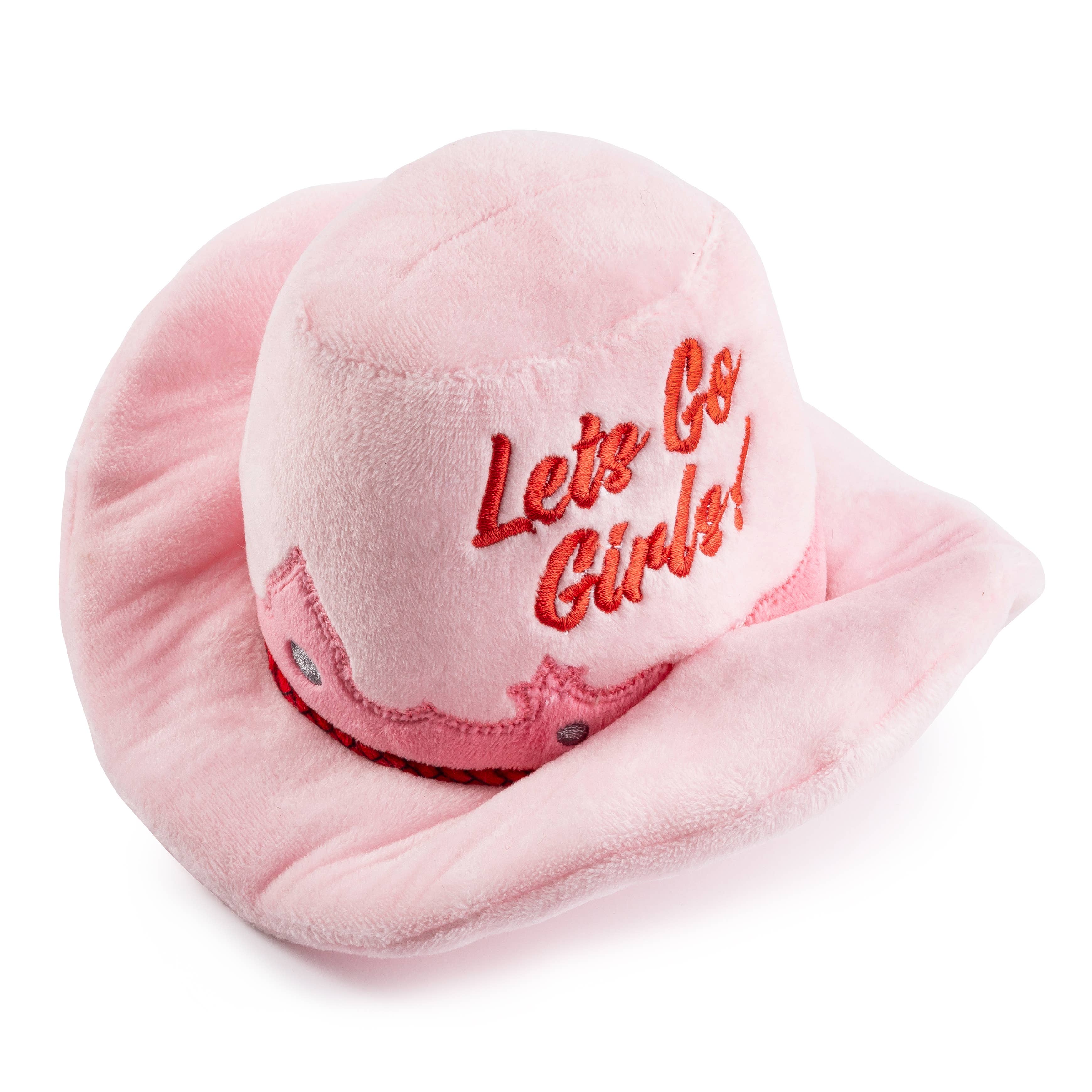 Pink Western Cowgirl Hat | Plush  | Squeaker Dog Toy