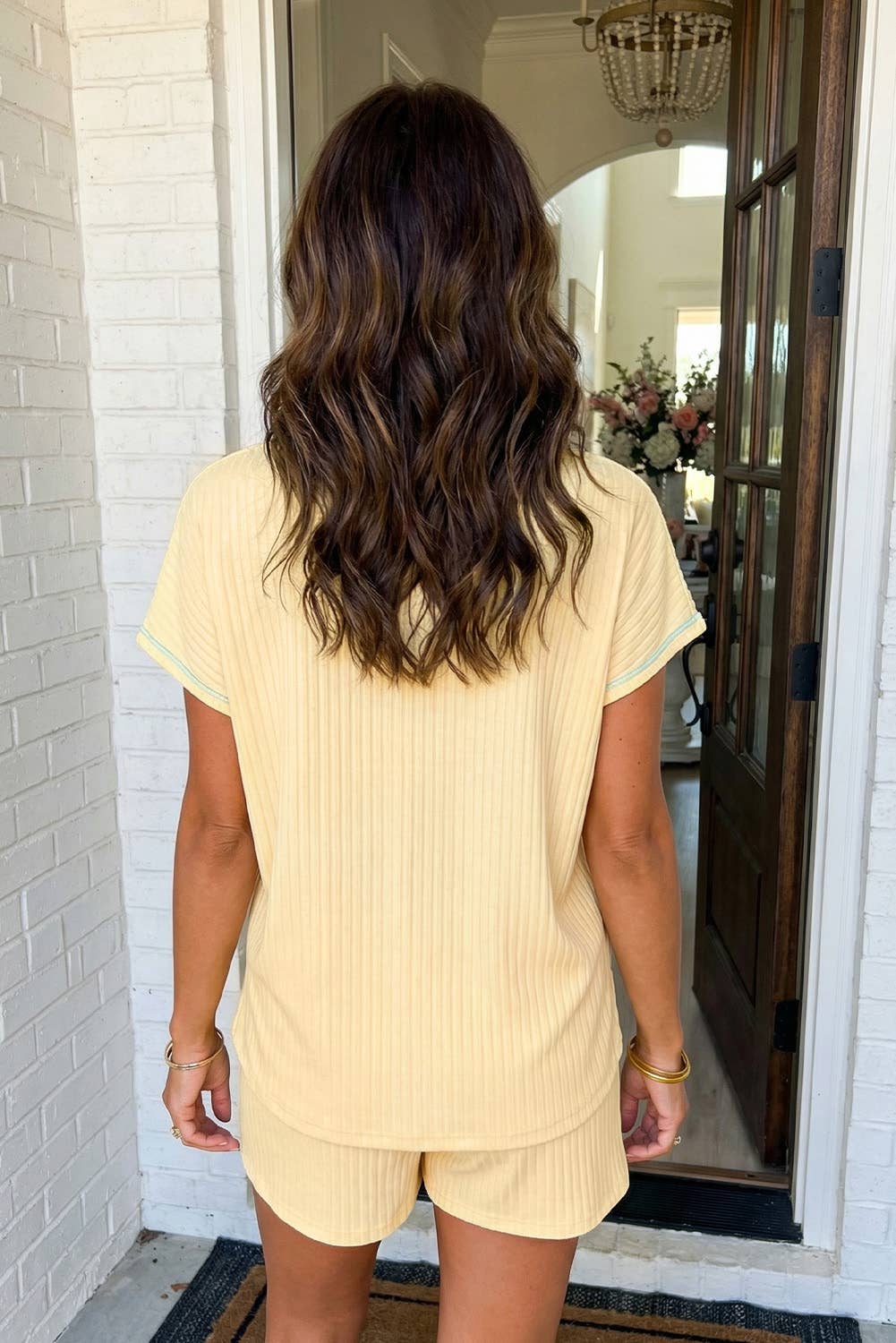 Ribbed Color Block Trim Set