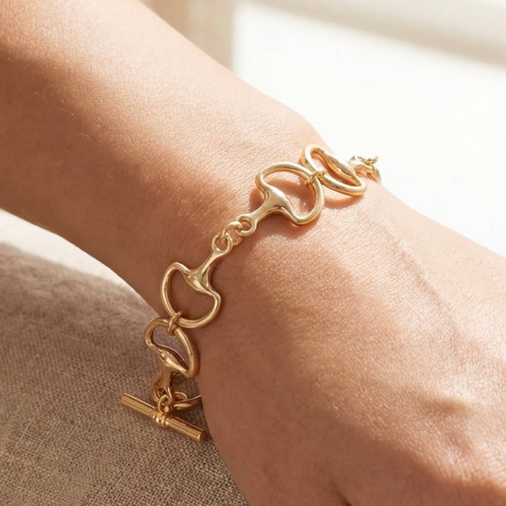 Horsebit Toggle Chain Bracelet