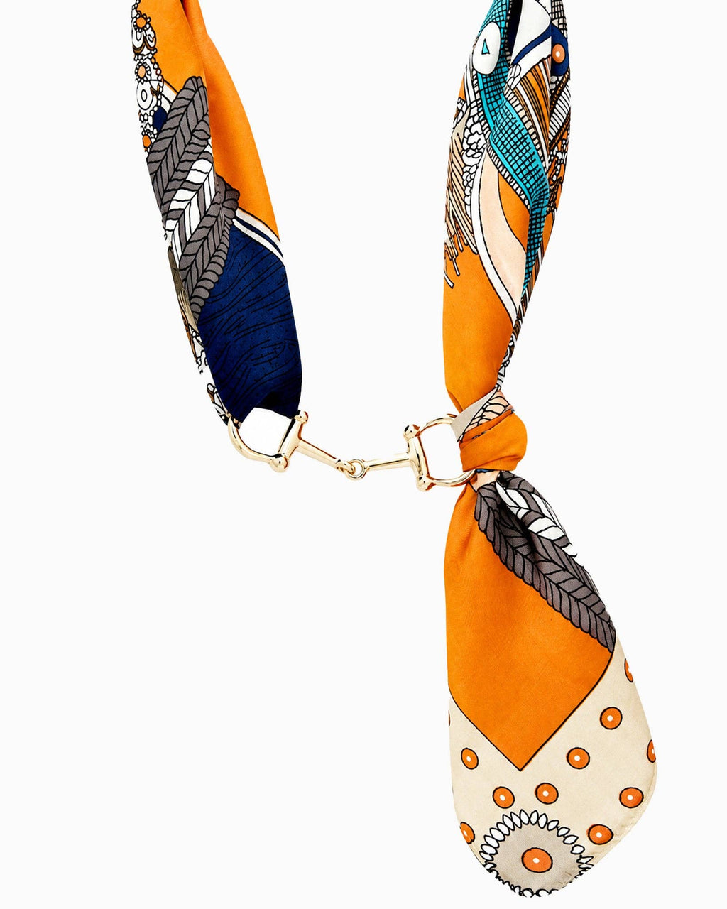 Horse Bit Silk Scarf Choker Necklace
