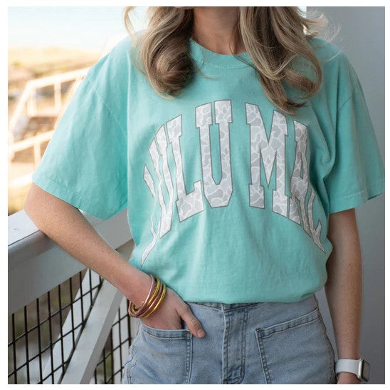 Lulu Mac Mossy Oak Bottomland Blossom Tee Chalky Mint Camo