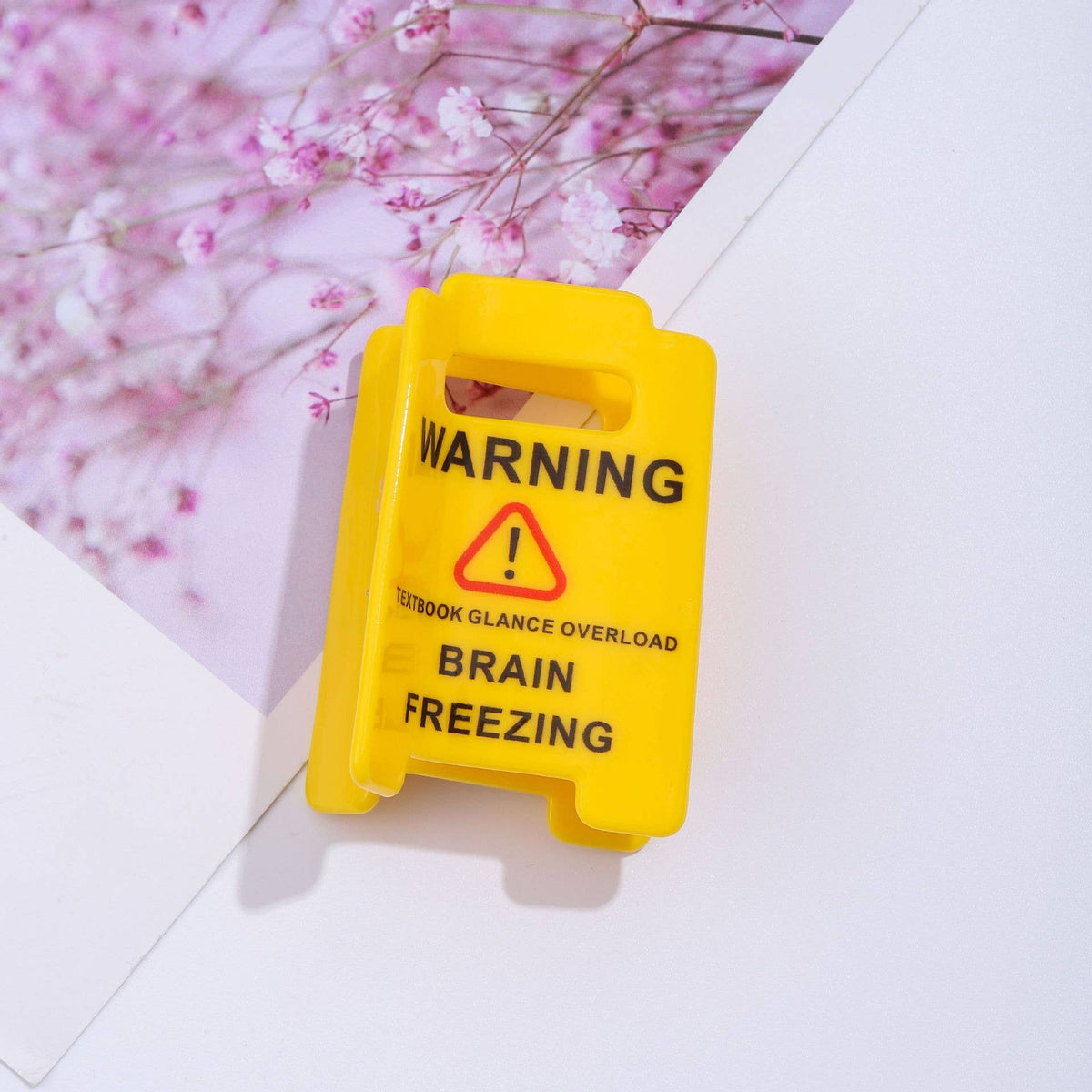 Warning Sign Hair Claw Clip