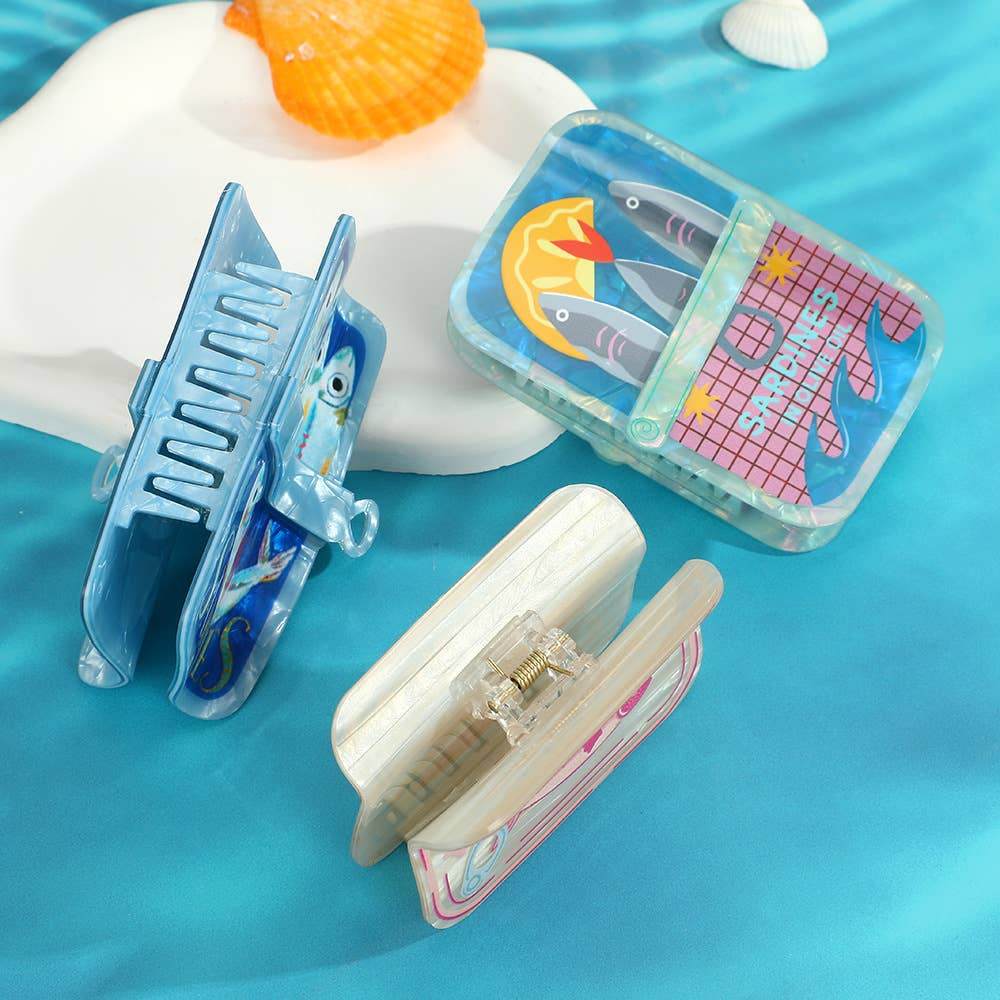 Sardine Can Hair Claw Clip