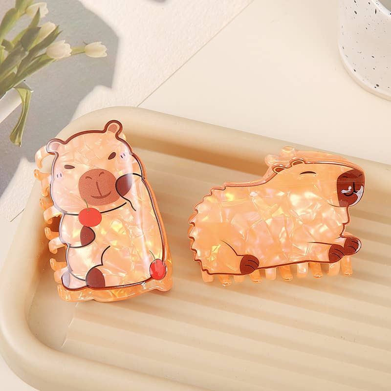 Capybara Hair Claw Clip