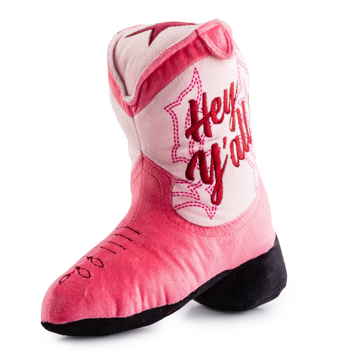 Pink Western Cowgirl Boot | Plush  | Squeaker Dog Toy