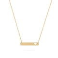 Cutout Heart Bar Necklace