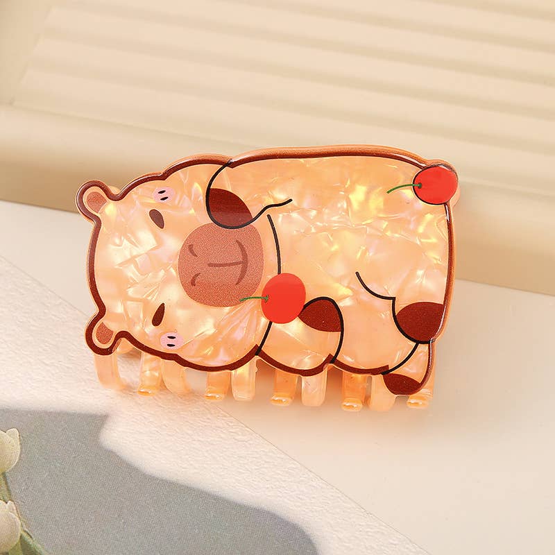 Capybara Hair Claw Clip