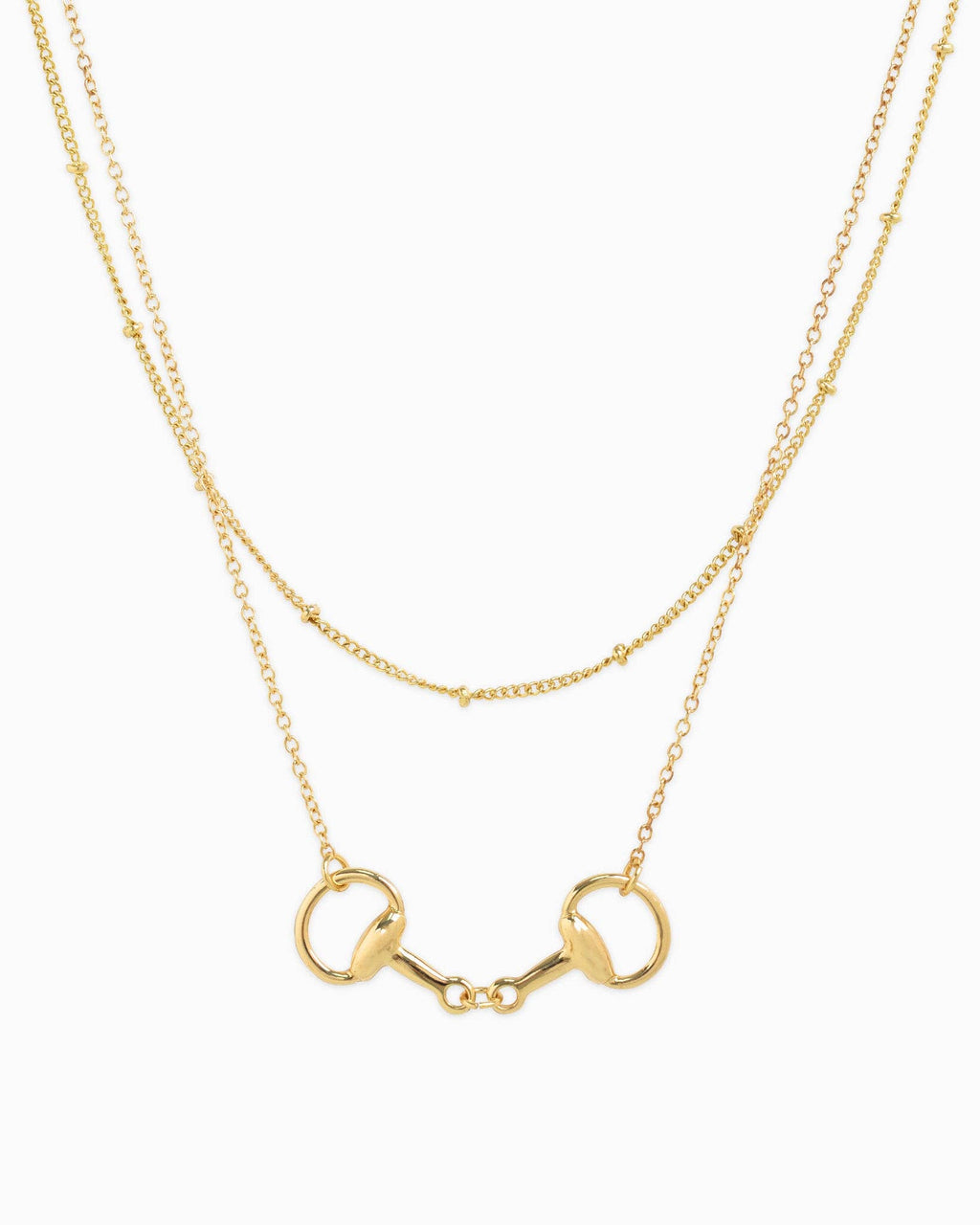 Layered Double Horsebit Necklace