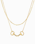 Layered Double Horsebit Necklace