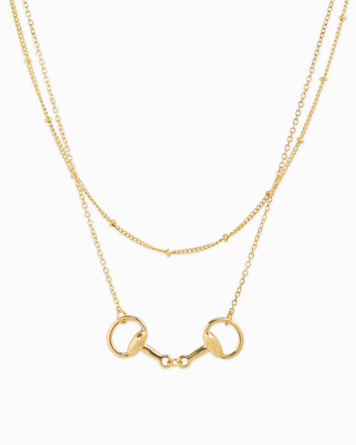 Layered Double Horsebit Necklace