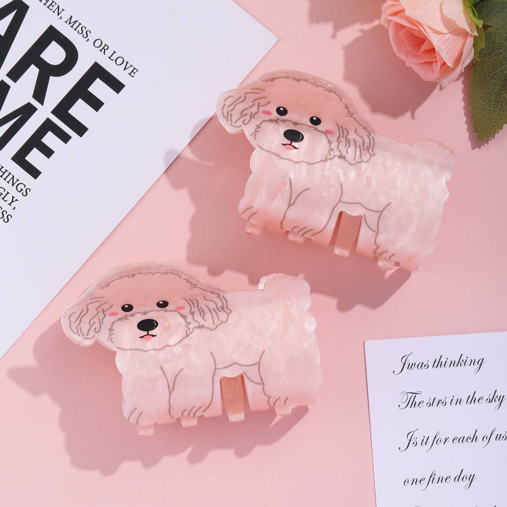 Maltipoo Hair Claw Clip
