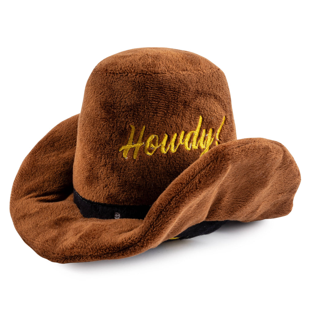 Brown Western Cowboy Hat  | Squeaker Dog Toy