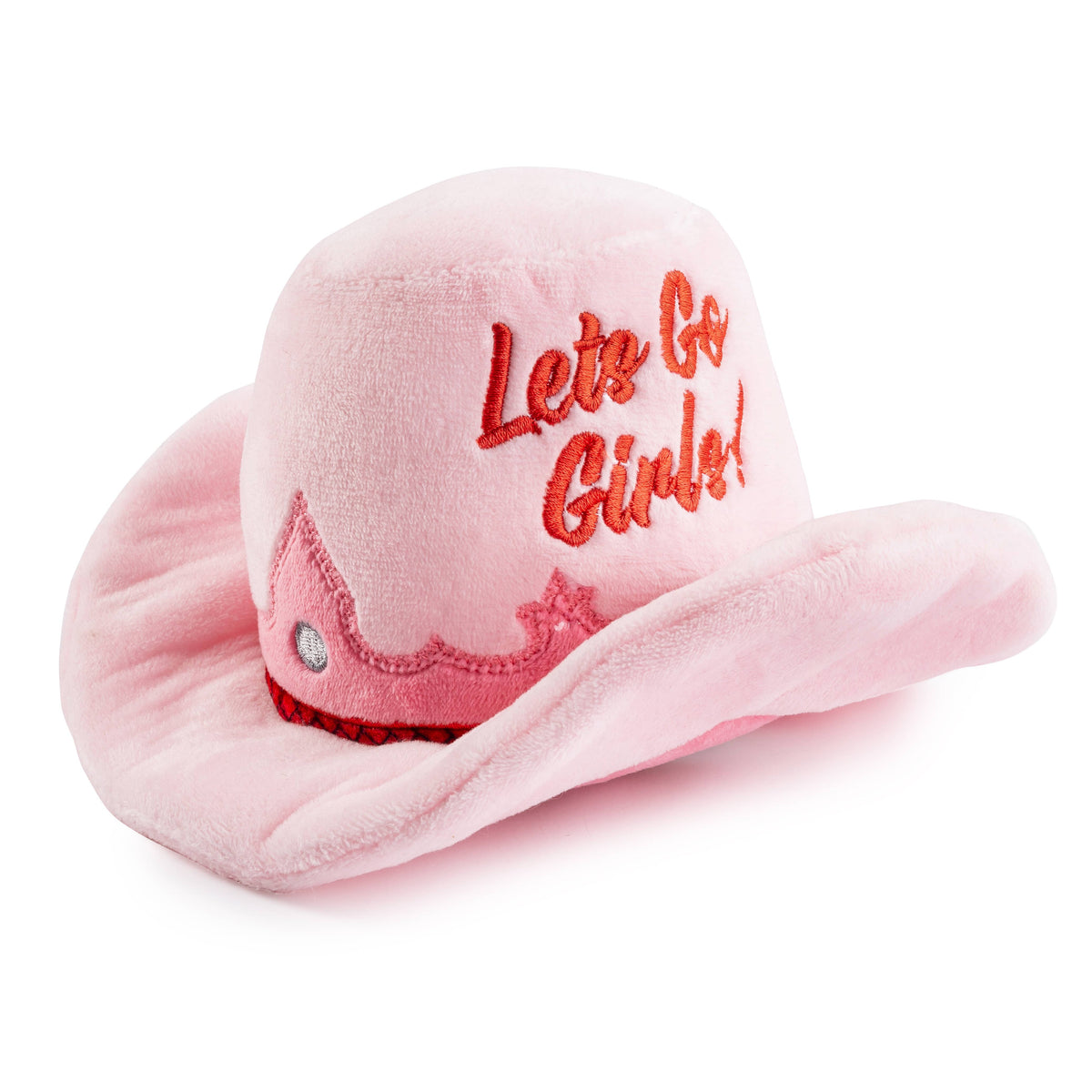 Pink Western Cowgirl Hat | Plush  | Squeaker Dog Toy