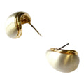 Two-Tone Dome Stud Earrings