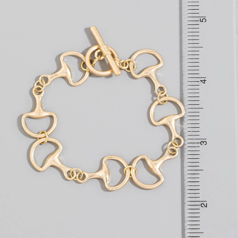 Horsebit Toggle Chain Bracelet