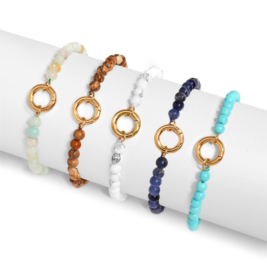 Stone Charm Keeper Bracelet