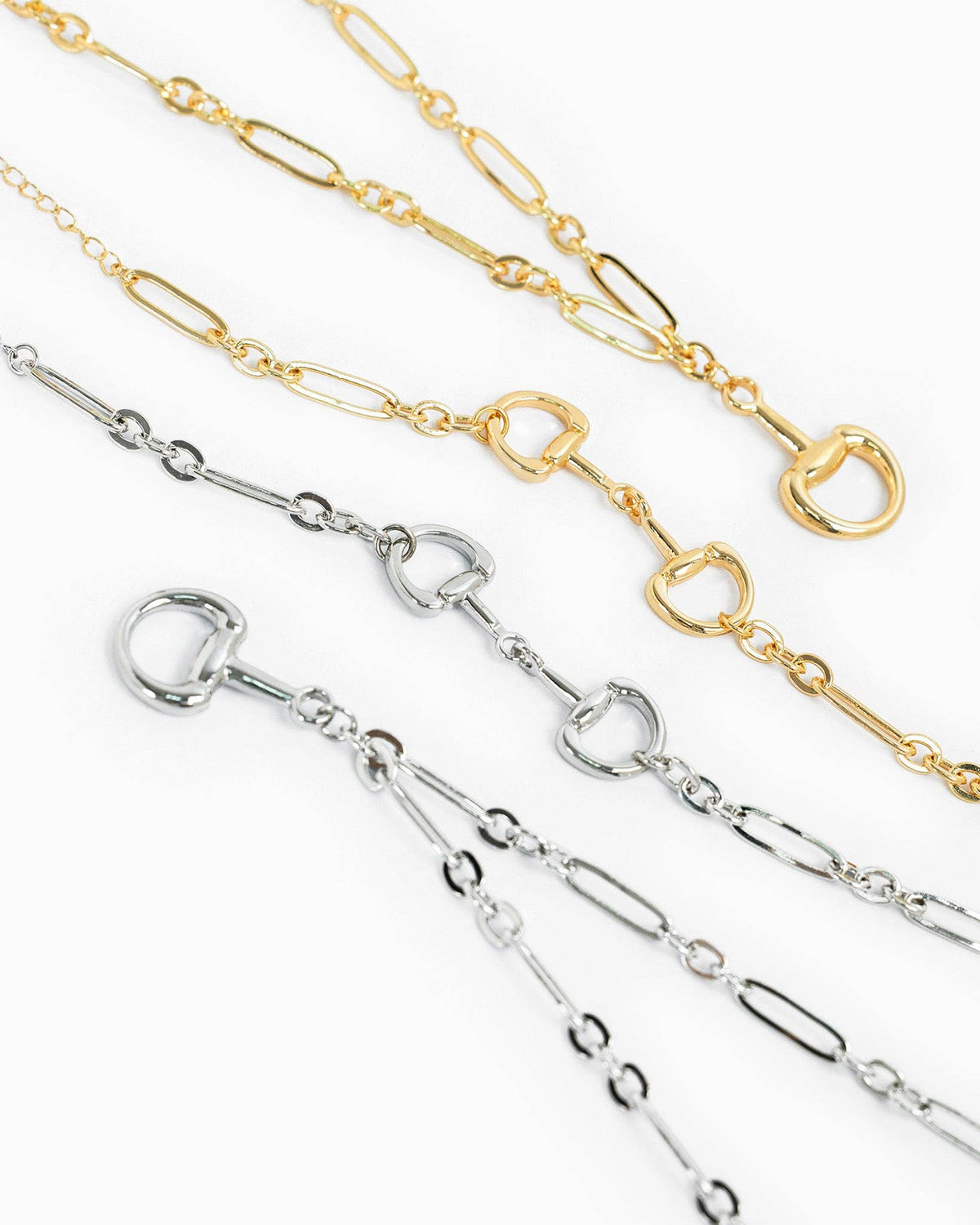 Horsebit Oval Link Chain Bracelet