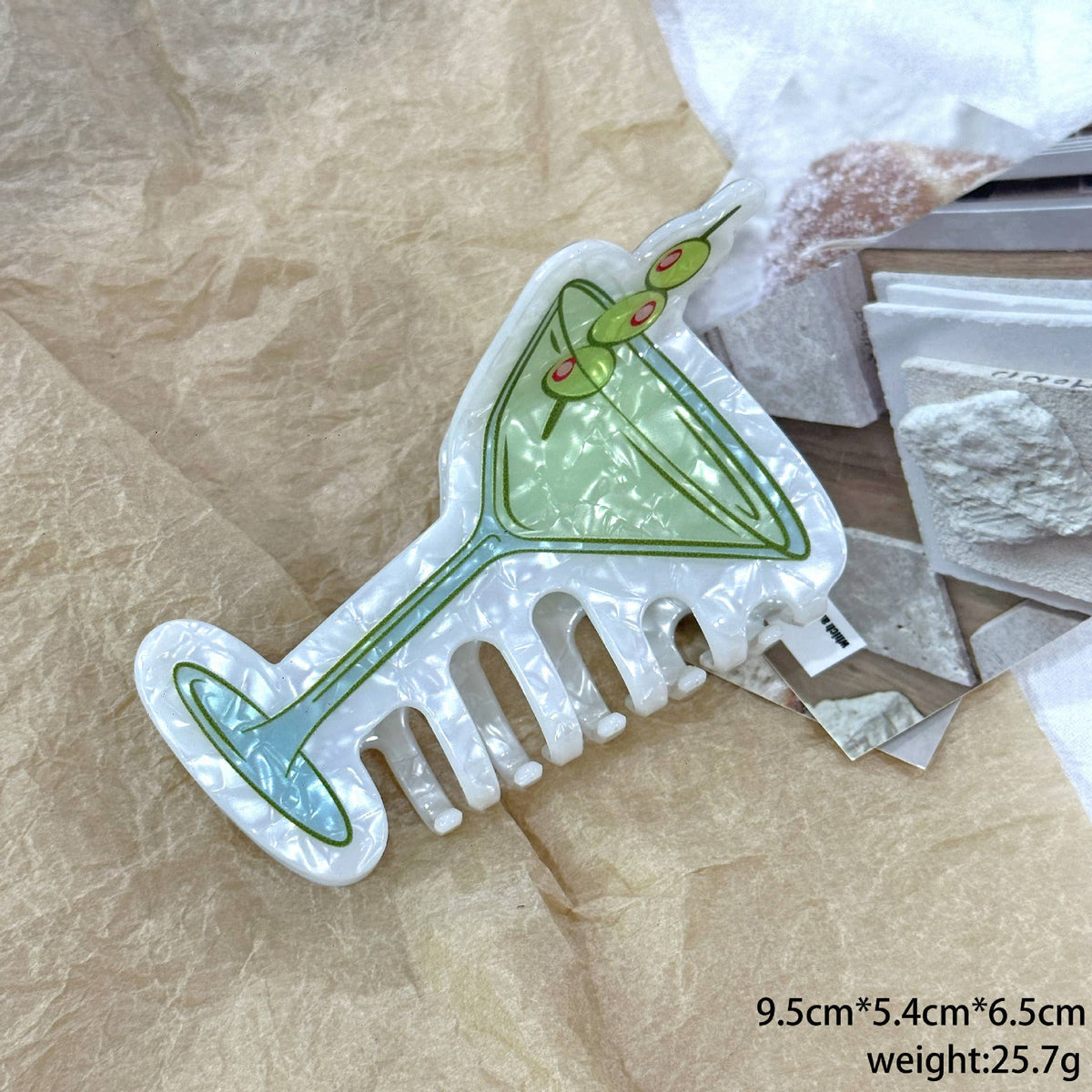 Cocktail Hair Claw Clip