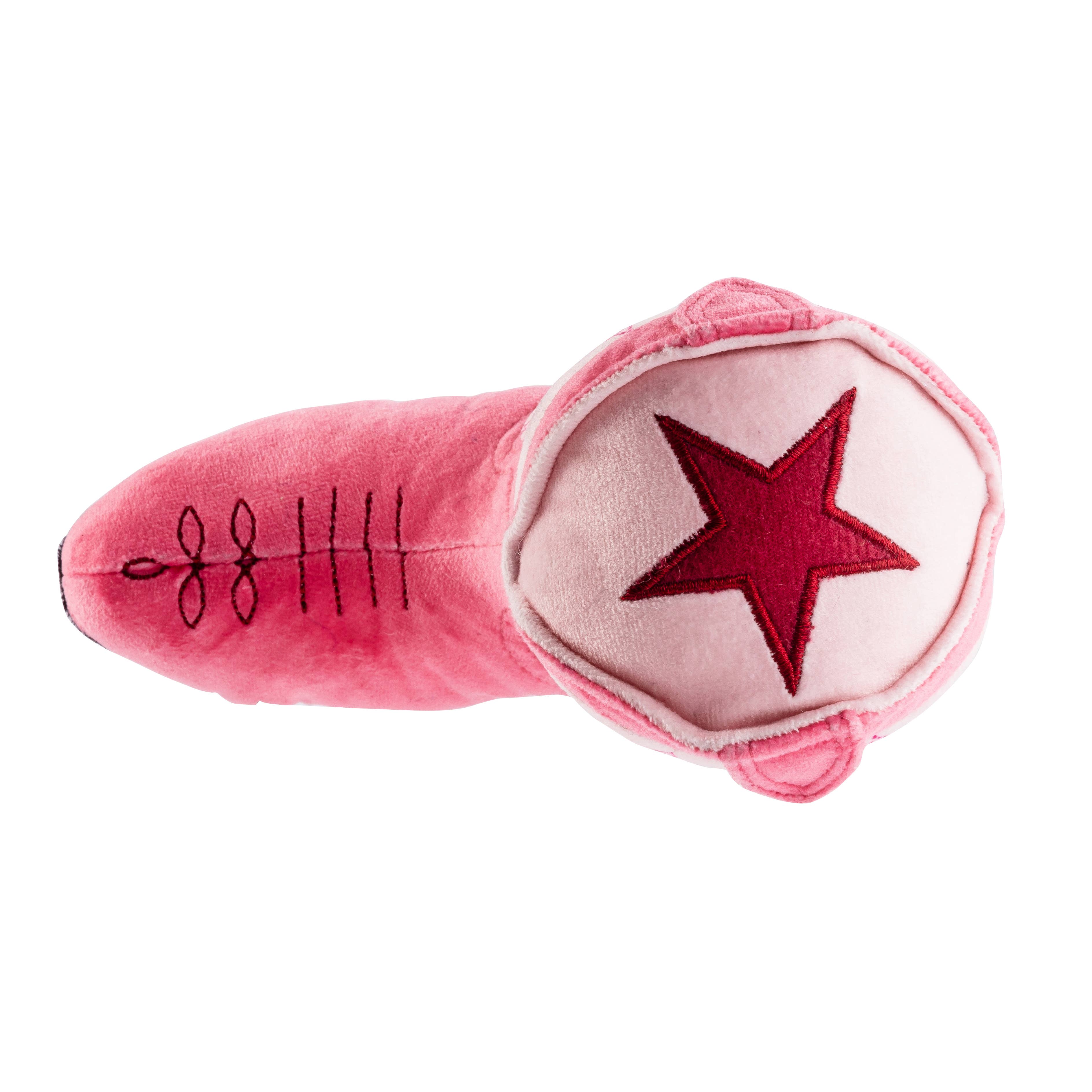 Pink Western Cowgirl Boot | Plush  | Squeaker Dog Toy