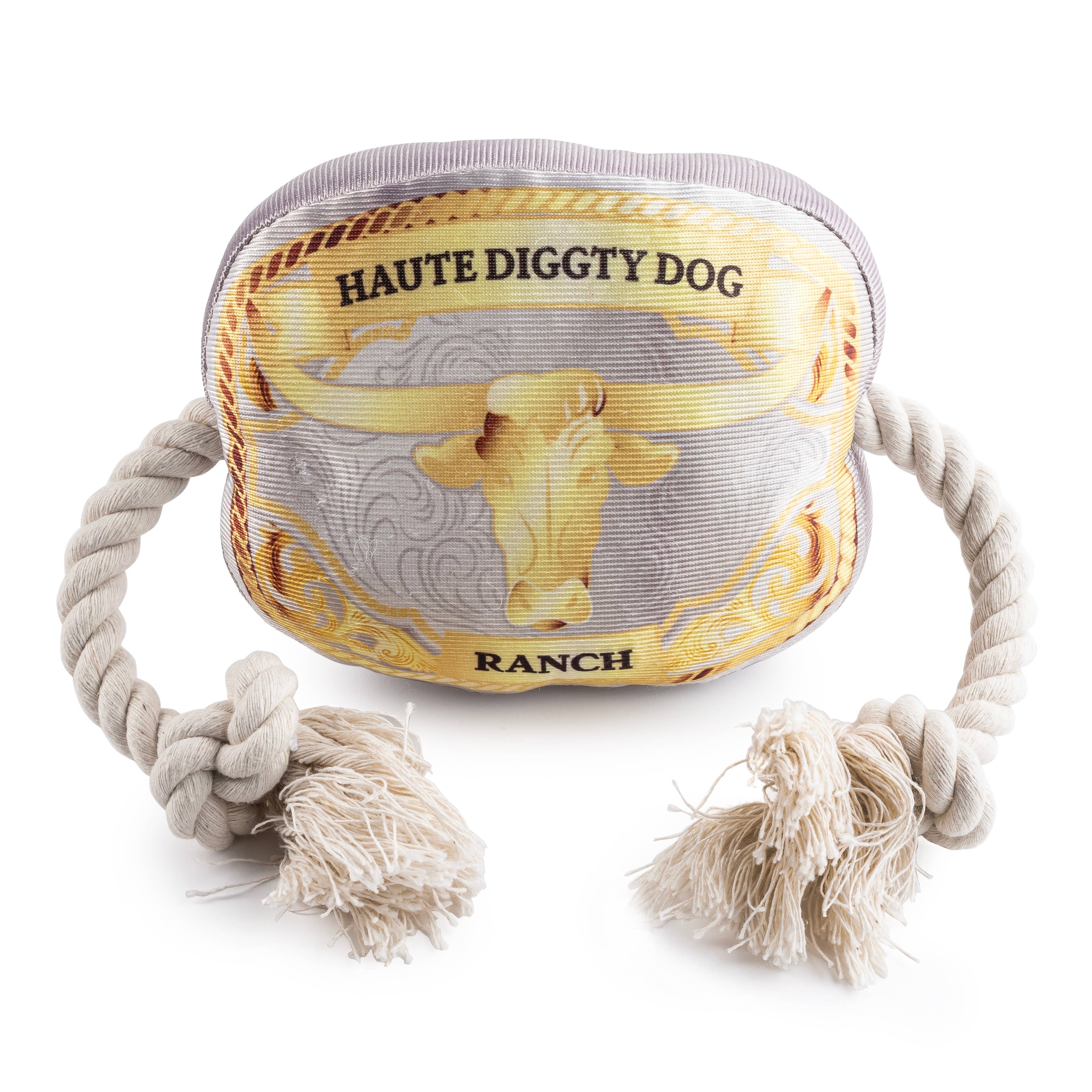Western Belt Buckle | Plush Squeaker Dog Toy