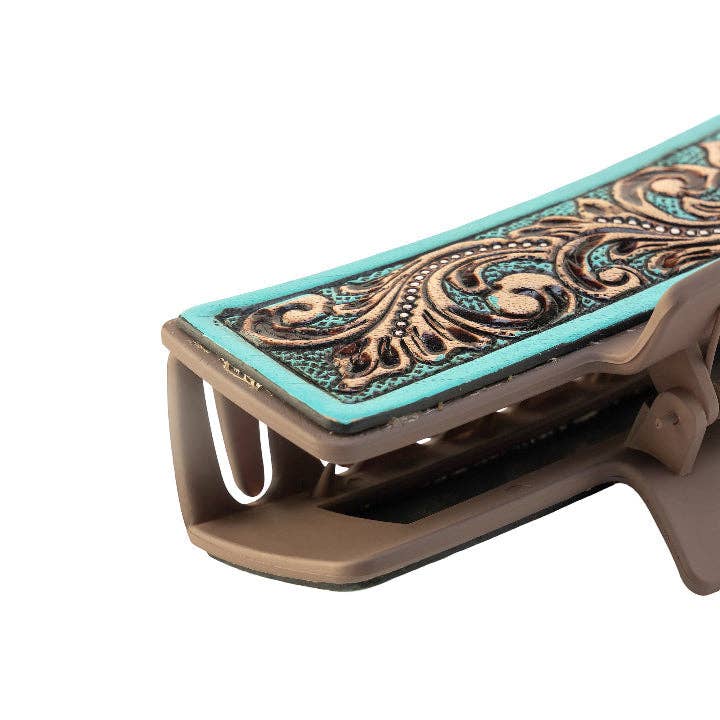 Rustic Copper Floral Hair Clip