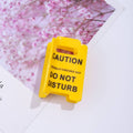 Warning Sign Hair Claw Clip