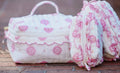 Rosette Luxe Quilted Ruffle Cosmetic Bag Set