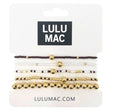 Lulu Mac Maroon & White Bracelet Set