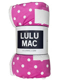 Lulu Mac Hot Pink Blanket with White Dots
