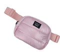 Lulu Mac Puffer Metallic Belt Bag – Rose Gold