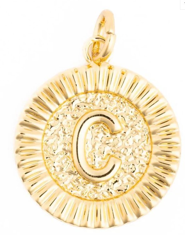 McKenna Round Initial Charm