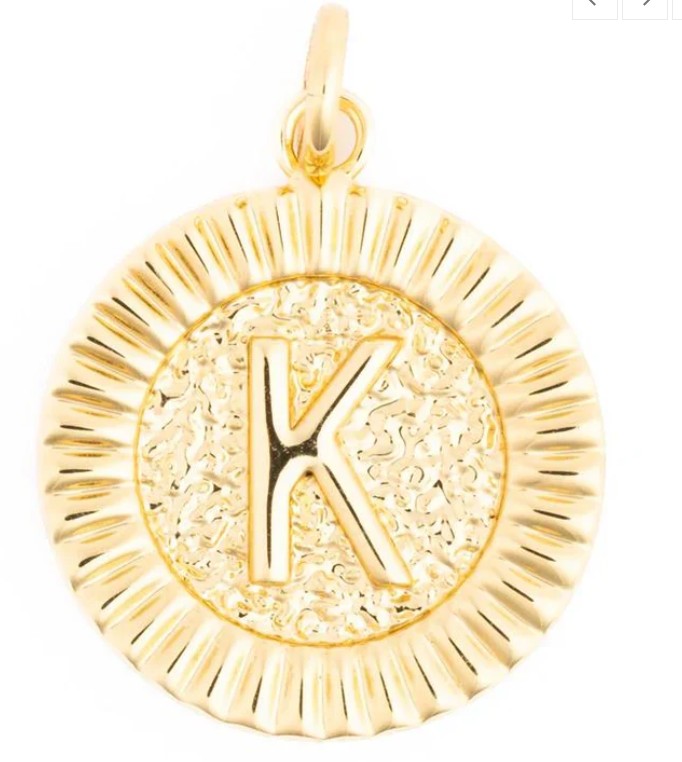 McKenna Round Initial Charm