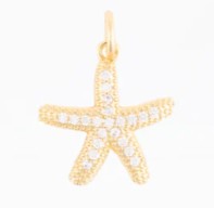 Crystal Starfish Charm